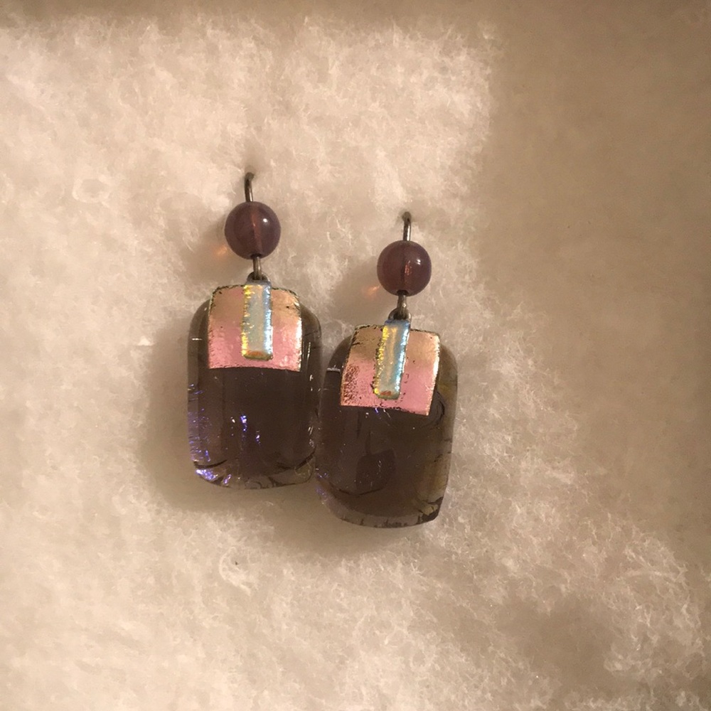 Beautiful fused glass earrings